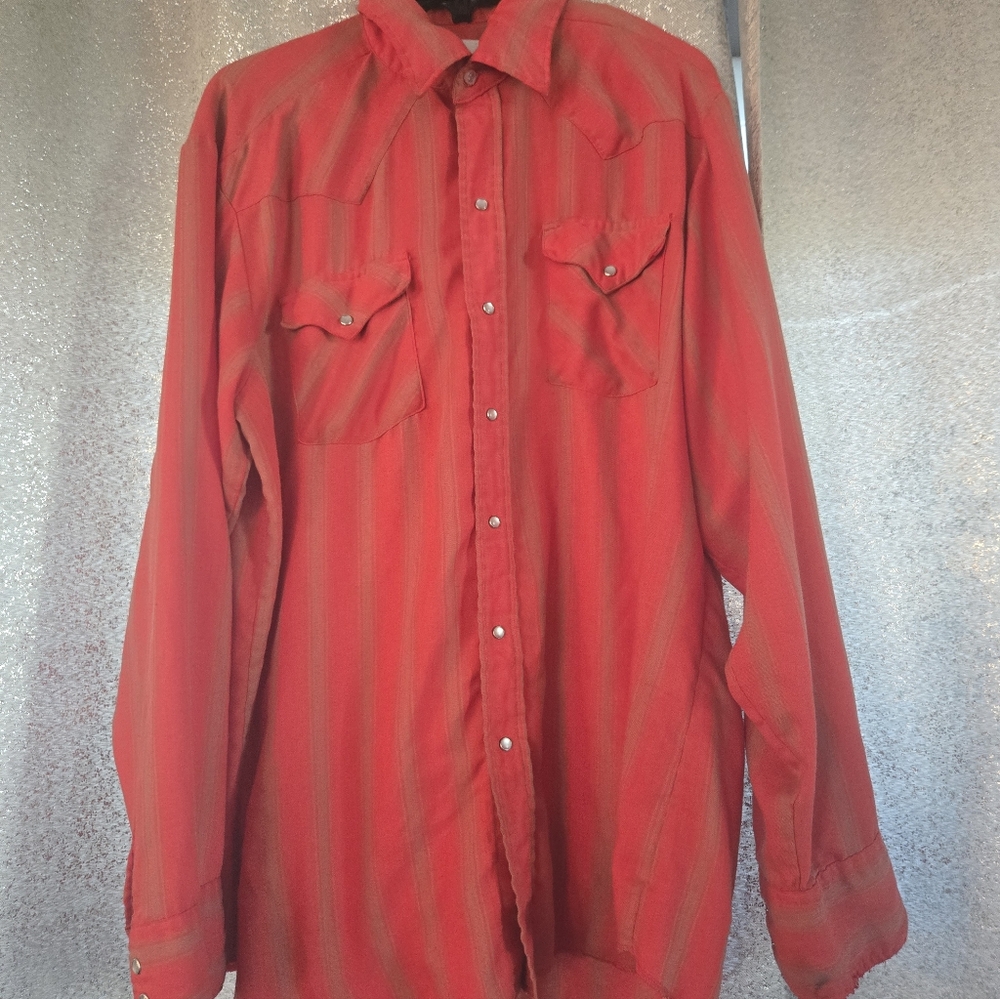 Vintage Ranch and Farm by Panhandle Slim Size TL Western Shirt Pearl Snaps